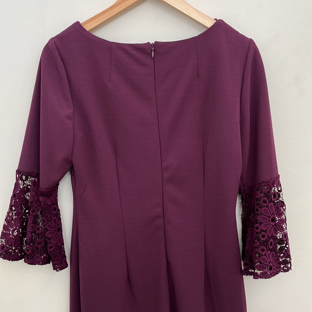 Gorgeous Plum Color Mid Length/knee Dress. Size 8 - Picture 4 of 6